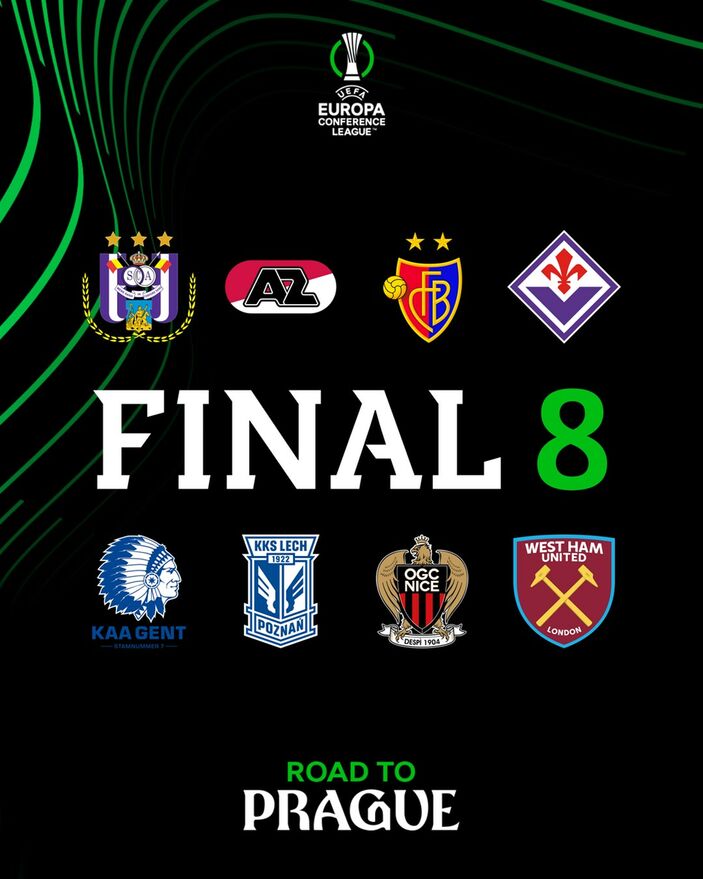 UEFA Avrupa ve Konferans Ligi'nde çeyrek finale kalan takımlar belli oldu